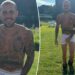 Justin Bieber tem as mãos cheias em nada além de whhities e botas de combate