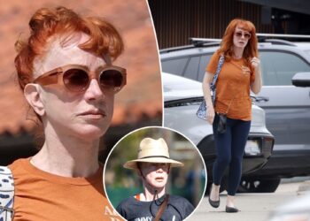 Kathy Griffin mostra um novo visual impressionante em Malibu depois de submeter a terceira facelift