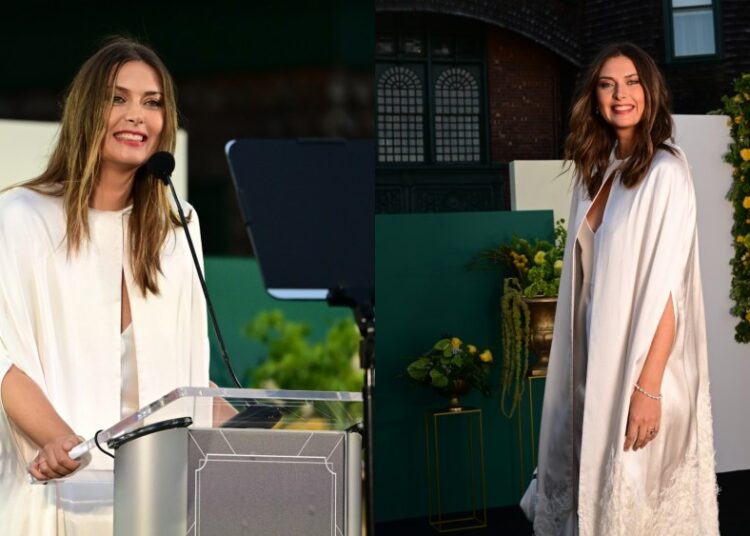 Maria Sharapova usa Gabriela Hearst for Tennis Hall of Fame Event