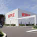 Netflix House, um novo local de entretenimento experimental, sobe com a ajuda de robôs que pintam e acabam drywall