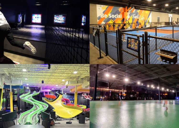 Novos negócios com beisebol, pickleball e slides abertos em Mesa Riverview