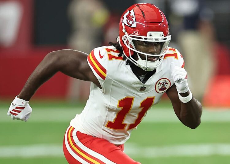 O novato Chiefs WR Jalen Royals (joelho) improvável de jogar a semana 1 vs. Chargers