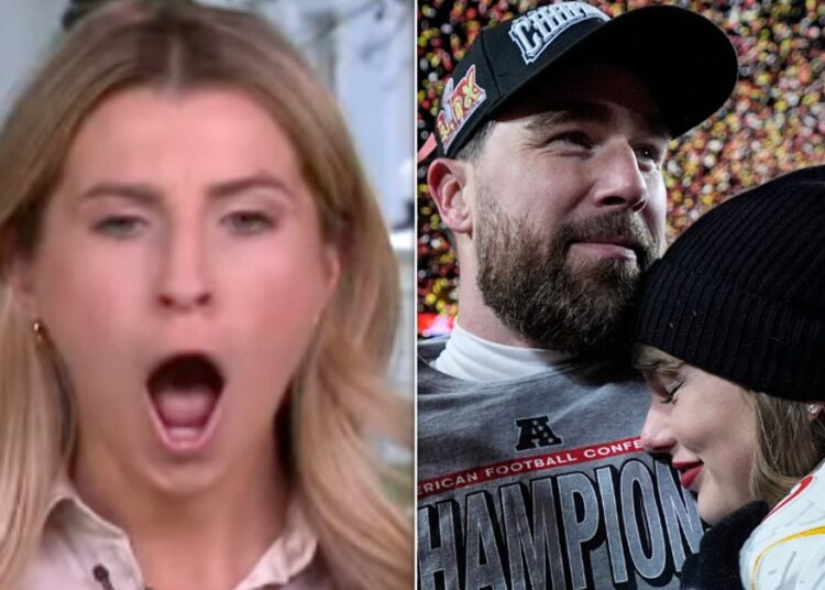O repórter da Casa Branca enlouquece na câmera sobre o engajamento de Taylor Swift
