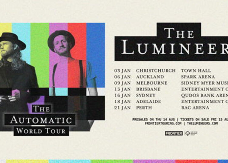Os Lumineers anunciam 2026 datas da turnê australiana, Nova Zelândia