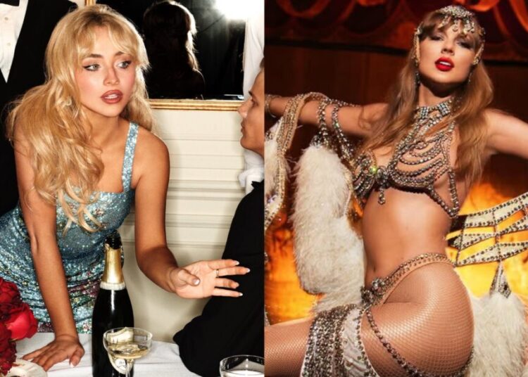 Os Swifties o perdem quando Sabrina Carpenter é revelado na música -título de 'The Life of a Showgirl' de Taylor Swift '