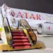 Uma escada rolante banhada a ouro é como o Qatar Royals sai do seu palácio voador
