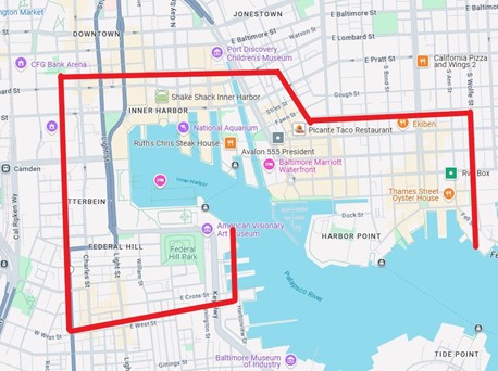 Unidade de lançamento da polícia de Baltimore dedicada aos distritos de entretenimento