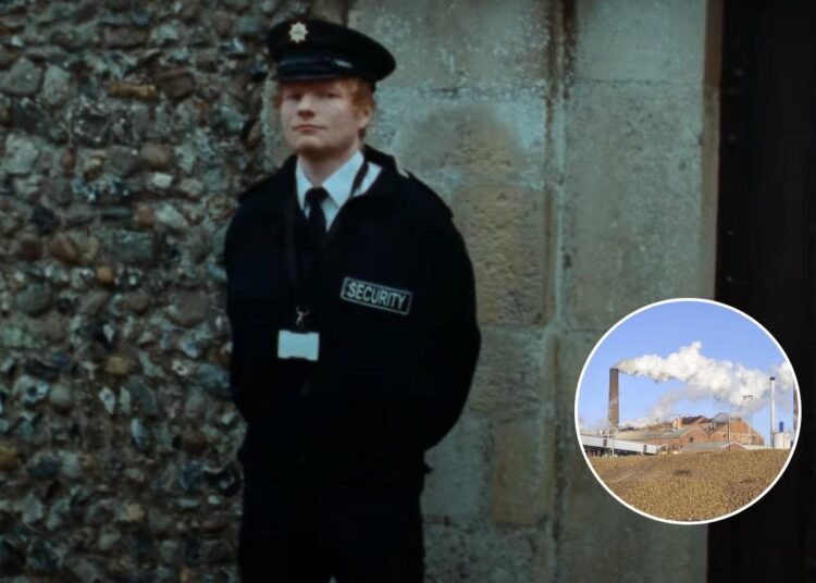 Videoclipe do novo tiro de Ed Sheeran em Suffolk