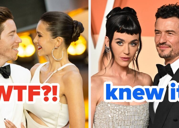10 quebras chocantes de celebridades vs. 10 previsíveis