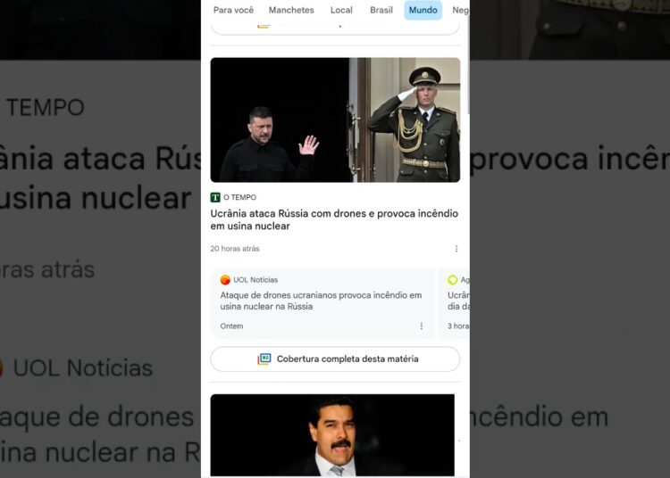 Ucrânia ataca Rússia com drones e provoca incêndio em usina nuclear ‹ Realeza News ›
