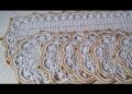 8/8 souplast celestial fiz adaptação 1 trilho de mesa realeza Branco e Dourado #crochet #vlog