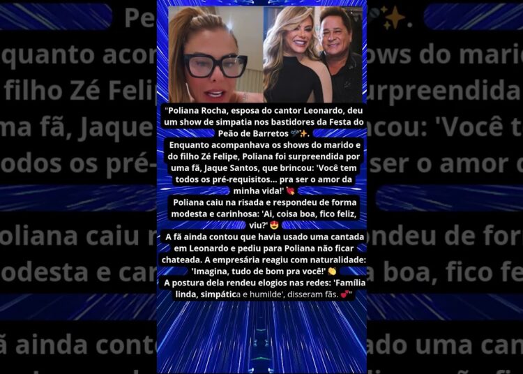 POILIANA ROCHA REAGE A CANTADA EM LEONARDO