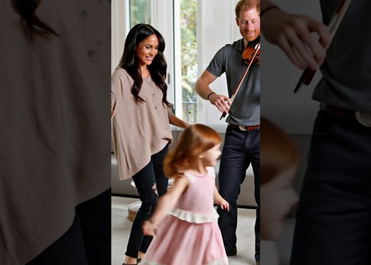 Lilibet happy with Harry and Meghan #royal #princeharry #meghanmarkle