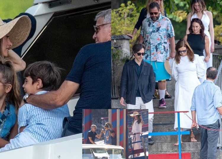 George, Amal And Their Twins Ella And Alexander Welcome A Host Of Stars To Lake Como Villa
