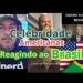 Celebridade americana reagindo ao Brasil
