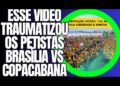 LULA SE ASSUSTA AO VER O VÍDEO DE COPACABANA TOMADA E BRASÍLIA QUASE DESERTA NO DESFILE SEM POVO