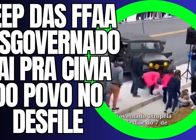 DESCONTROLADO JEEP DO EXÉRCITO ATINGE PESSOAS NO DESFILE – A DIREITA DÁ SHOW DE MULTIDÕES HISTÓRICO