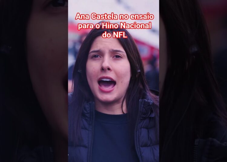 Ana Castela ensaia Hino Nacional para o NFL #shorts #anacastelacantora #famosos