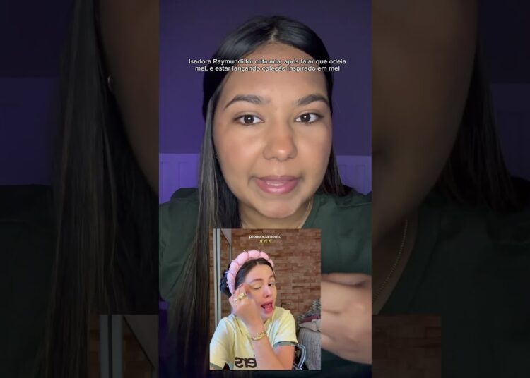 Isadora foi criticada, após falar que odeia mel, e estar lançando coleção inspirado em mel #fofoca