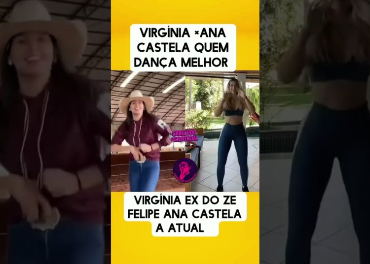 🔥 VIRGÍNIA x ANA CASTELA 😱 Quem dança melhor? 👀💃 #zefelipe #shorts #anacastela #virginia #viral