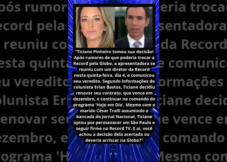 TICIANE PINHEIRO TOMA DECISÃO