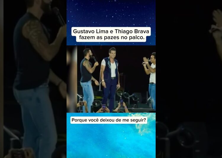 Gustavo Lima e Thiago Brava fazem as pazes no palco #noticias #fofocas