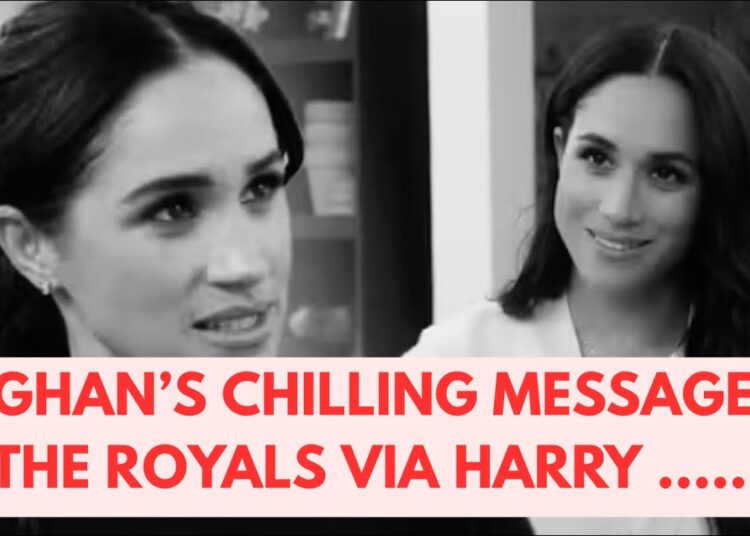 MEGHAN’S CHILLING MESSAGE FOR THE ROYALS VIA HARRY IN THE UK – LATEST #meghan #meghanmarkle #royal L