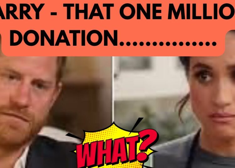 HARRY & THE MYSTERY DONATION – LATEST #meghan #princeharrry #royal