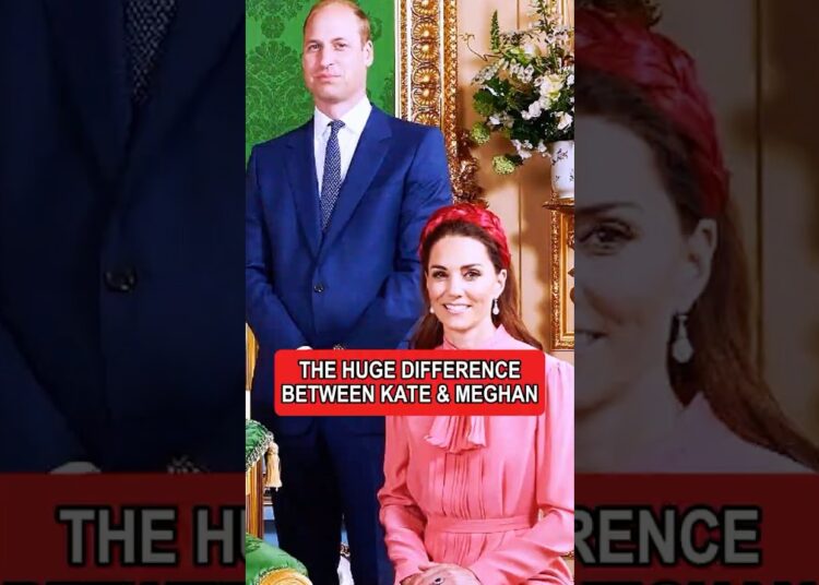The huge difference between Catherine & Meghan in engagement photos #royal#shorts