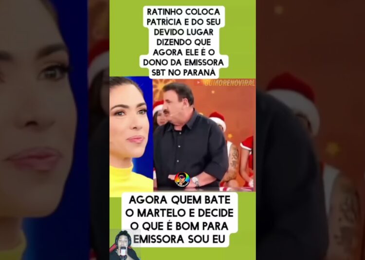 🚨🔥 Ratinho DETONA Patrícia 🤯 “Agora EU mando no SBT do Paraná” 🛑💥 #shorts #famosos #sbt #trending