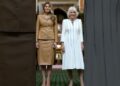 Melania afronta realeza com look de couro e cobra!  #shortsyoutube  #news    #shortsfeed  #shorts