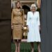 Melania afronta realeza com look de couro e cobra!  #shortsyoutube  #news    #shortsfeed  #shorts