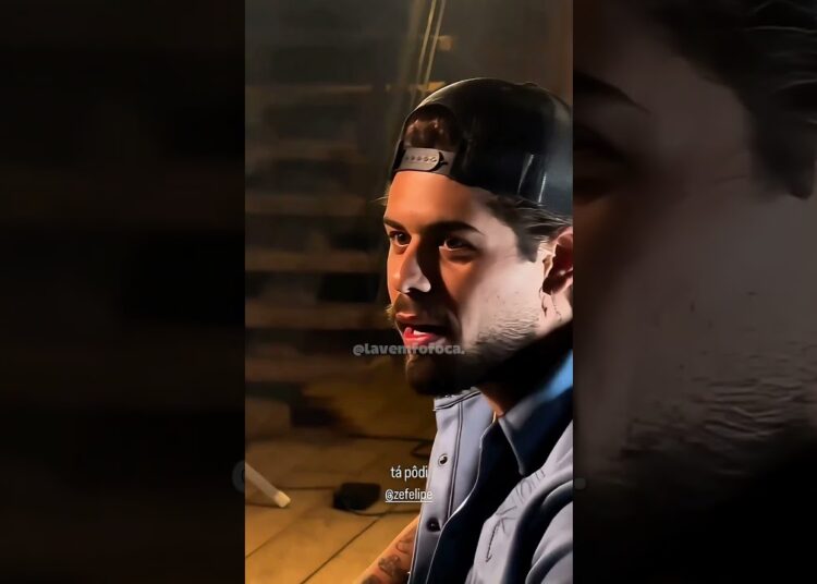 Vergonha alheia! Ana Castela constrange Zé Felipe em bastidores de clipe. #fofocas #ultimasnoticia