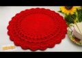Sousplat Realeza em crochê 🧶 lindo e muito fácil de fazer #crochet #auladecrochê #sousplatemcroche