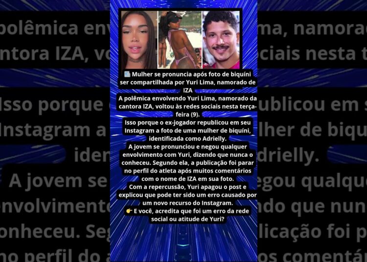 YURI POSTA FOTO E MULHER SE PRONUNCIA