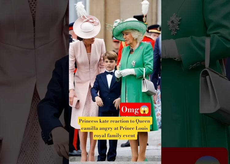 Princess kate reaction to Queen camilla angry at Prince Louis Royal event #shorts #katemiddleton