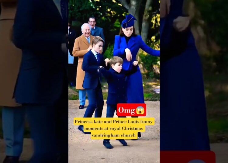 Princess kate and Prince Louis funny dance at royal Christmas sandringham #shorts #katemiddleton