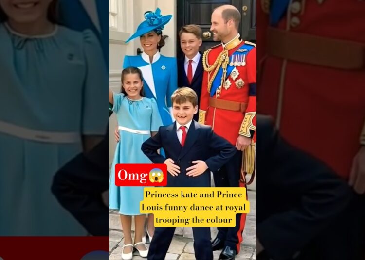 Princess Kate and Prince Louis funny dance at trooping the colour parade 2025 #shorts #katemiddleton