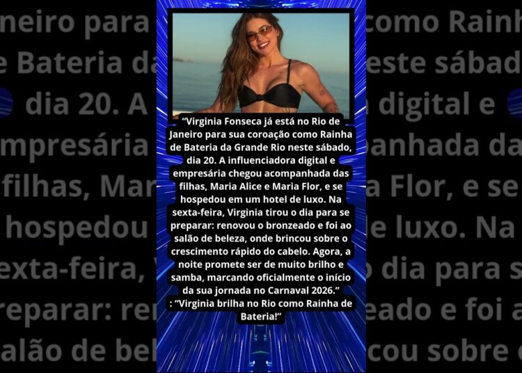 VIRGINIA É COROADA NA GRANDE RIO