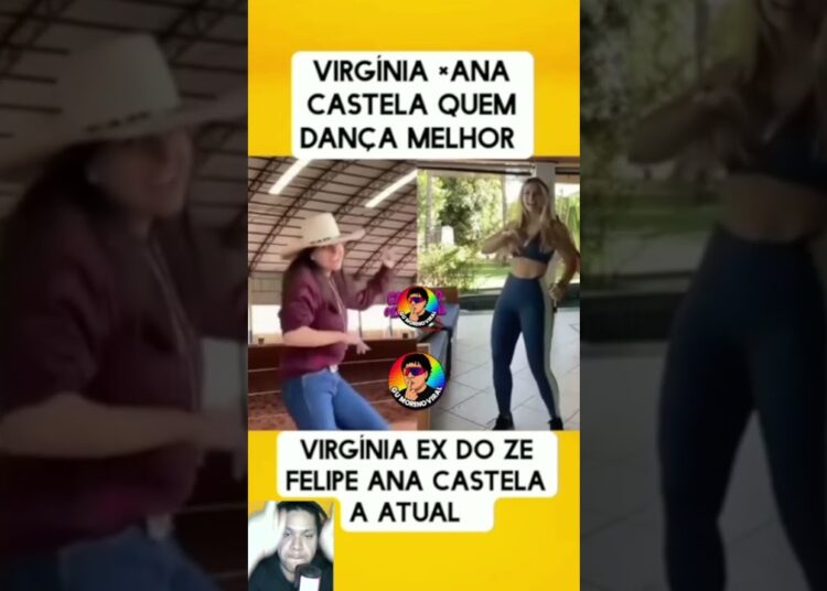 🚨VIRGÍNIA vs ANA CASTELA👸🤠 QUEM DANÇA MELHOR? 💃👯‍♀️🩰 #shorts #dança #tiktok #anacastela #virginia