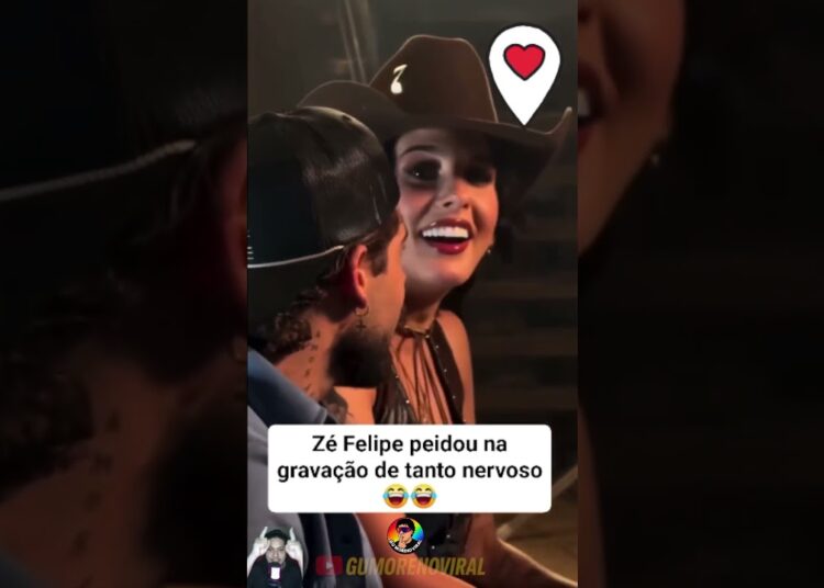 😂💨 Zé Felipe não aguentou e peidou de nervoso na gravação! 🤣🔥 #shorts #anacastela #zefelipe #fofoca