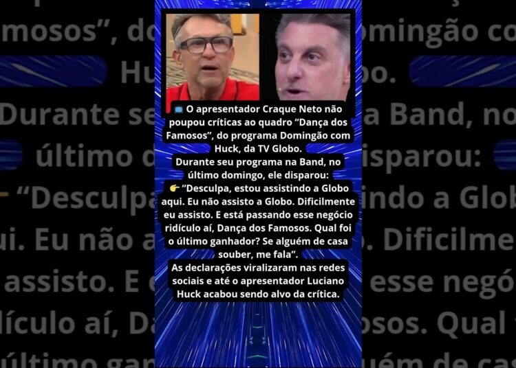 CRAQUE NETO DETONA DANÇA DOS FAMOSOS 📺🔥