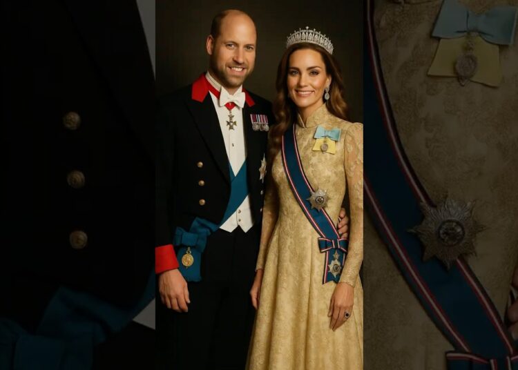 A Golden Night: William & Kate Shine at the Palace#royalvogue #royalfamily