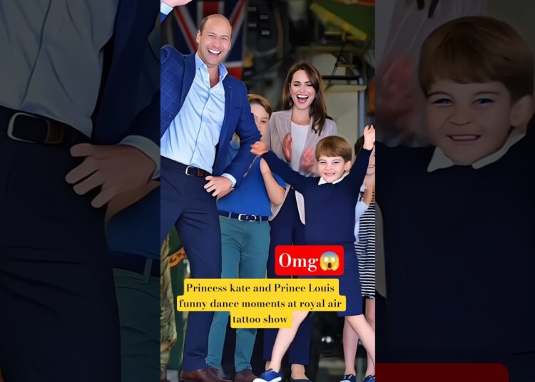 Princess kate and Prince Louis funny dance at royal air tattoo show 2025 #shorts #katemiddleton