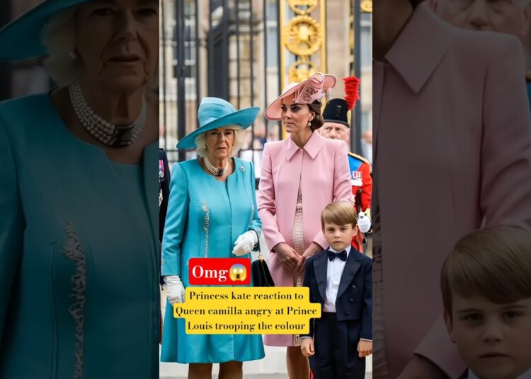 Princess Kate reaction to Queen camilla angry at Prince Louis VE Day  #shorts #katemiddleton