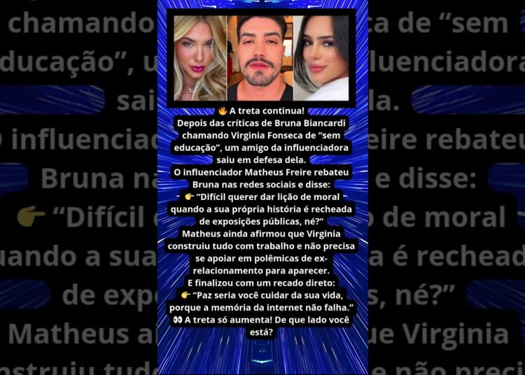 AMIGO DEFENDE VIRGINIA E ATACA BRUNA BIANCARDI 🔥