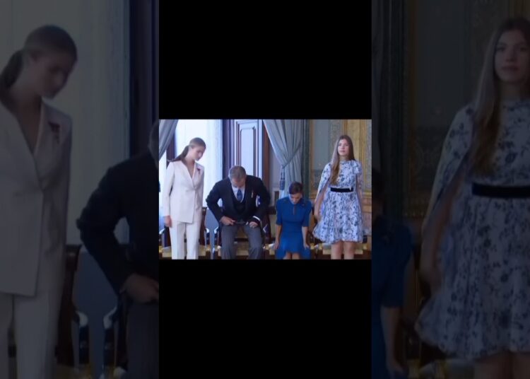 “Class & Grace Together!👏Royal Family’s Proper Seating Posture 👑✨”#seating#proper#leonor#spain#new.