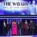 Craig Wayans, da esquerda, Chaunté Wayans, Kim Wayans, Marlon Wayans, Damon Wayans Sr., Damon Wayans Jr. e Damien Dante Wayans