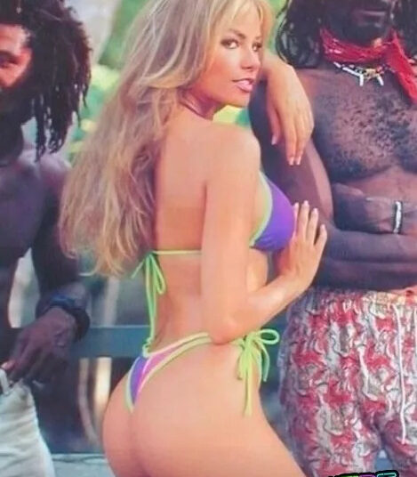 A foto reminiscente de Sofia Vergara em biquíni roxo fará você parecer duas vezes