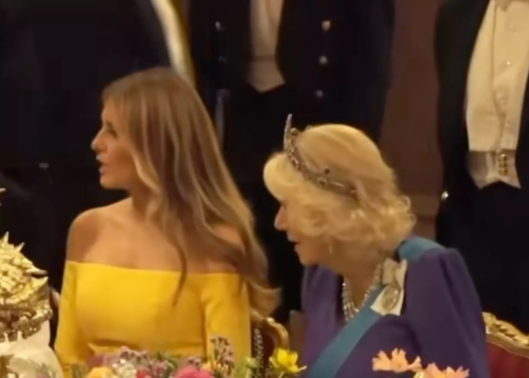 Um momento do banquete do estado da noite passada se tornou viral (Sky News)